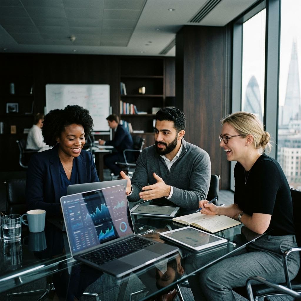 Fintech-Entwickler bei der Datenanalyse
